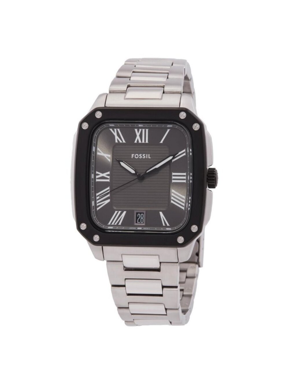 NWT Fossil Crosby Quartz Grey Dial Men's Watch